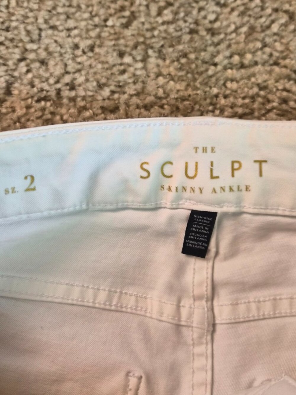 White House Black Market Women’s The Sculpt Skinny Ankle Jeans Size 2 White G044 - Picture 3 of 10